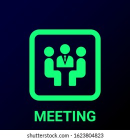 colorred vector icon meeting , sign symbol