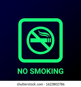 colorred vector icon no smoking, sign symbol