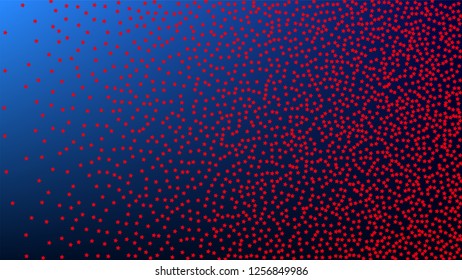 Colors of American Flag. USA Independence Day.  . Abstract Background with Many Random Falling Stars Confetti on Blue Background. 