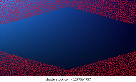 Colors of American Flag. USA Independence Day.  . Abstract Background with Many Random Falling Stars Confetti on Blue Background. 