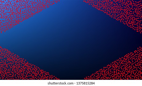 Colors of American Flag. USA Independence Day.  . Abstract Background with Many Random Falling Stars Confetti on Blue Background. 