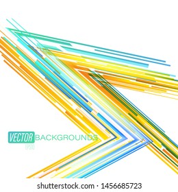 Colors angle shapes motion on a white scene vector graphics wallpaper backgrounds