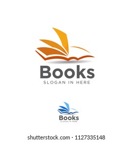 Colors book open art logo