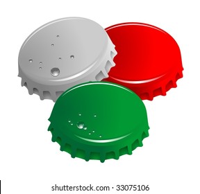colors bottle cups vector