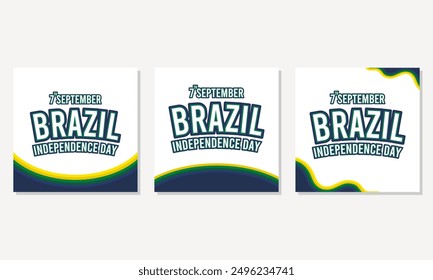 Colors of Brazil, Independence Day Social Media Graphics, perfect for office, company, school, social media, advertising, sales, printing and more