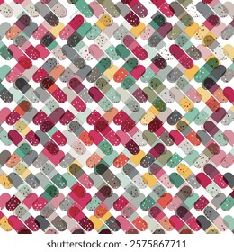 colors capsule particle seamless pattern texture background