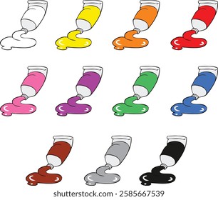 Colors Colorful Paint Splat Vector