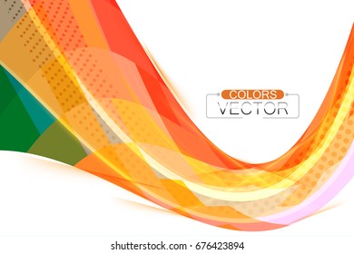Colors curve shape scene vector abstract wallpaper on a white background