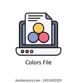 Colors File vector filled outline Icon Design illustration. Graphic Design Symbol on White background EPS 10 File
