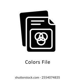 Colors File vector Glyph Cricle Icon.Eps file 10