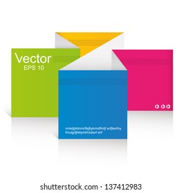 colors folded paper background. vector design.