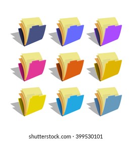 Colors folder icon set
