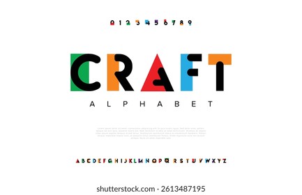 Colors font alphabet letters. Modern logo typography. Color creative art typographic design. Festive letter set for rainbow logo, headline, color cover title, joy monogram. Isolated vector typeset