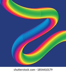 The colors of the gay and lesbian community. Rainbow ribbon. LGBT pride.