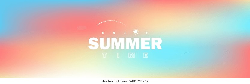 Fondo del concepto del cielo del verano del gradiente de los Colores. Fondo de verano. Diseño Horizontal. Ilustración vectorial.