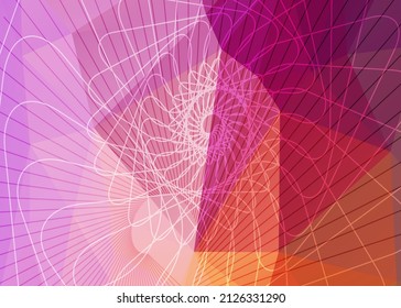Colores fondo de plantilla horizontal con gradiente de luz bellas líneas onduladas y círculo para afiche de temas brillantes, banner de negocios digital, invitación oficial, portada de página y folleto. Vector EPS10