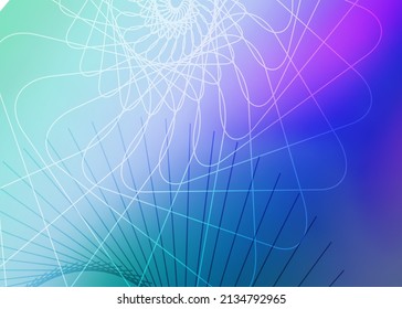 Colores fondo de plantilla horizontal con gradiente de luz bellas líneas onduladas y círculo para afiche de temas brillantes, banner de negocios digital, invitación oficial, portada de página y folleto. Vector EPS10