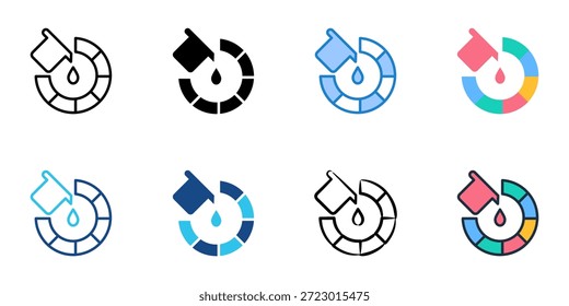 Los íconos de Colores establecen una colección de estilos múltiples. Trazo editable 

