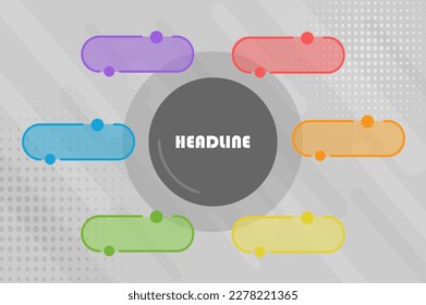 Colors Infographic Mind Map Vector