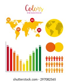 colors infographics design, vector illustration eps10 graphic 