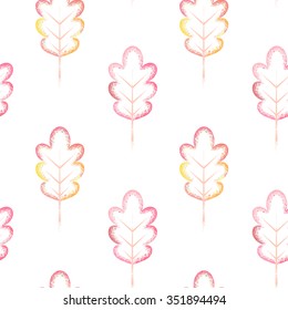 Colors of leaves. Seamless vector pattern