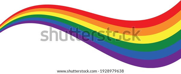 Colors Lgbt Community Color Wave Stock Vector Royalty Free 1928979638