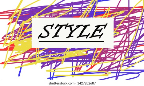 Colors Line on white background and style on top.