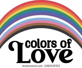 COLORS OF LOVE-PRIDE MONTH T-SHIRT  DESIGN