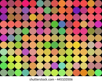 Colors low poly circle style vector mosaic background