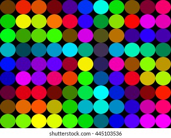 Colors low poly circle style vector mosaic background