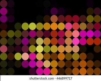 Colors low poly circle style vector mosaic background