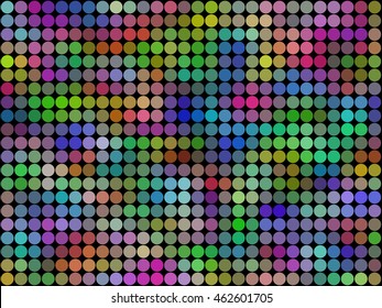 Colors low poly circle style vector mosaic background