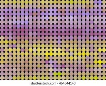Colors low poly circle style vector mosaic background