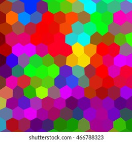 Colors low poly hexagon style vector mosaic background