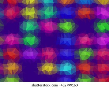 Colors low poly triangle style vector mosaic background