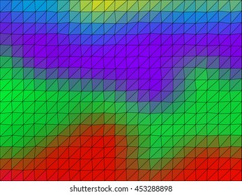 Colors low poly triangle style vector mosaic background