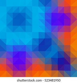 Colors low poly triangle style vector mosaic background