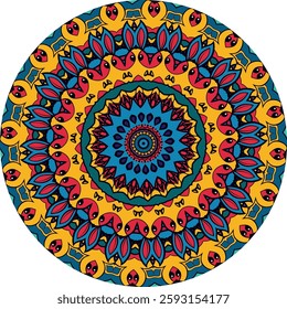 Colors of a Mesmerizing Mandala Design