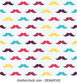 Colors mustache background, vector illustration, Editable EPS 10