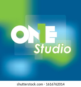 Colors one logo template, vector illustrations isolated on colors background. 