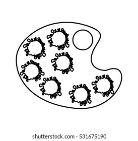 colors pallete isolated icon vector illustration design