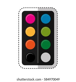 colors pallette isolated icon