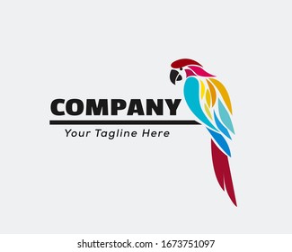 colors Parrots art alighted logo design inspiration