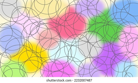 lot of colors pattern with circles as a background