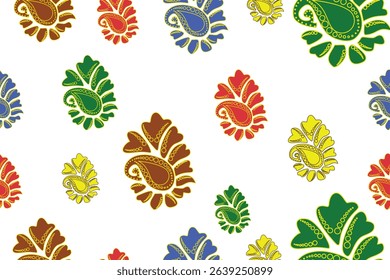 The colors of the pattern create a bright and delicate look. The delicate Perry pattern will make your shirt or fabric look more unique.