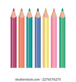colors pencils school supplies icons