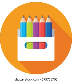 Colors Pencils Vector Icon 