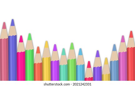 Colors Pens with white background