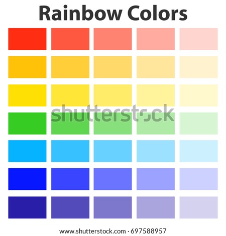 Colors Rainbow Color Palette Rainbow Flat Stock Vector (Royalty Free ...