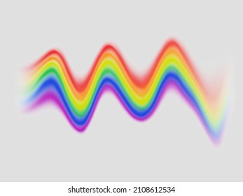 
Colores de arcoiris. Forma de curva arco iris aislada en el fondo de la luz. Ilustración del vector